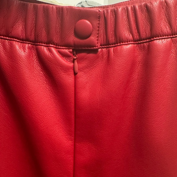 Persona by Marina Rinaldi Dark Red Technical Fabric Skirt Elastic Waist Size 18 - Picture 6 of 11